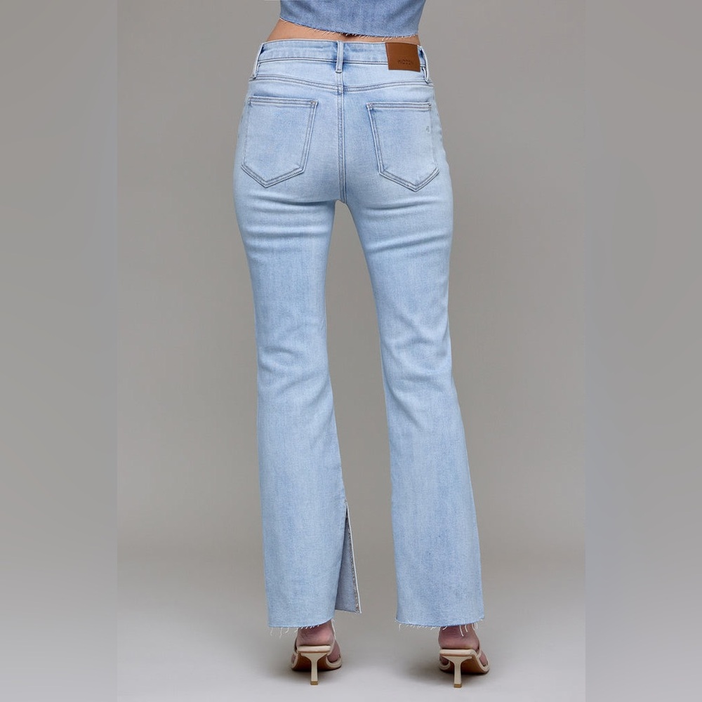 Hidden Los Angeles NEW Light Wash Jeans Bootcut Inside Slit High Waist Size 30 - Picture 4 of 10